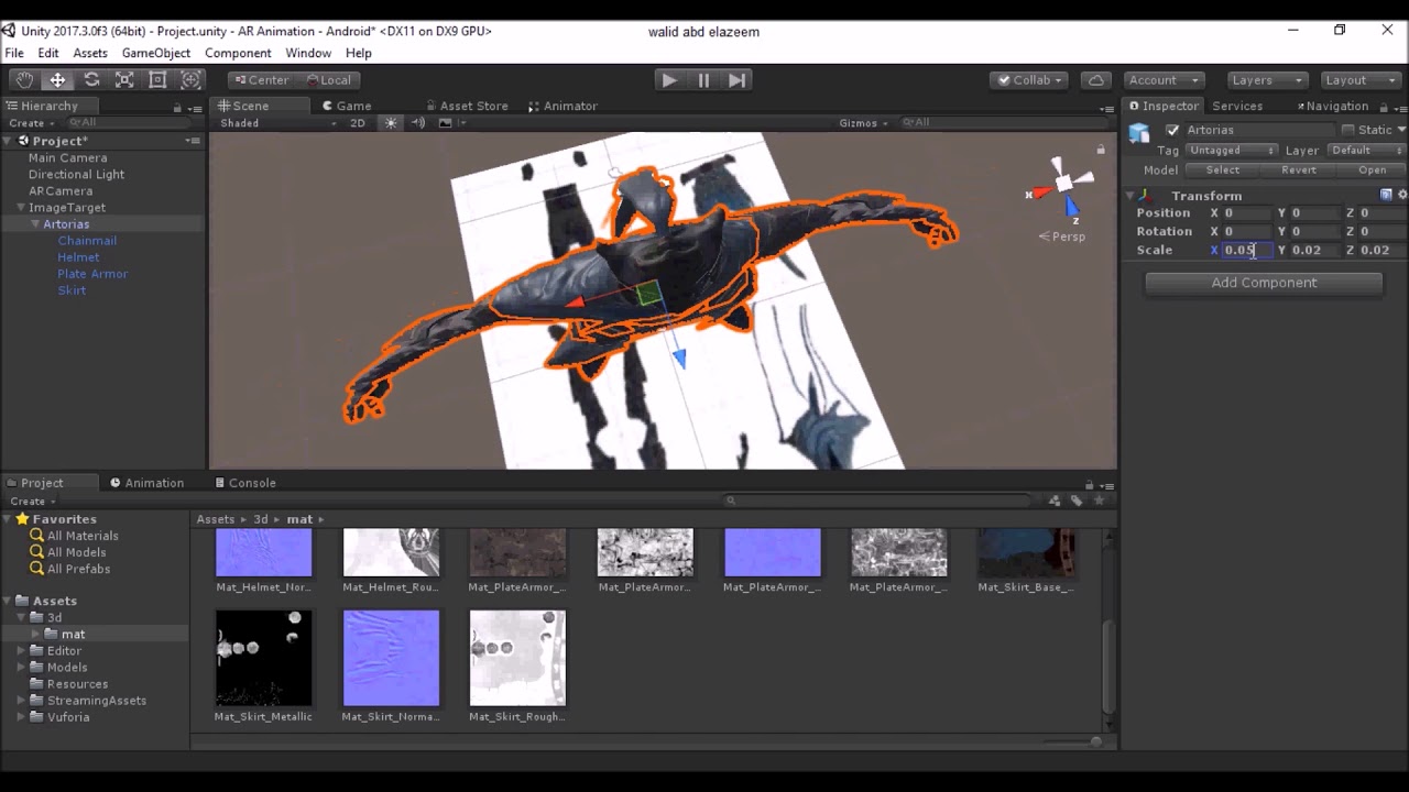 Tutorial Unity 3d Augmented reality Animation such as transformer - YouTube