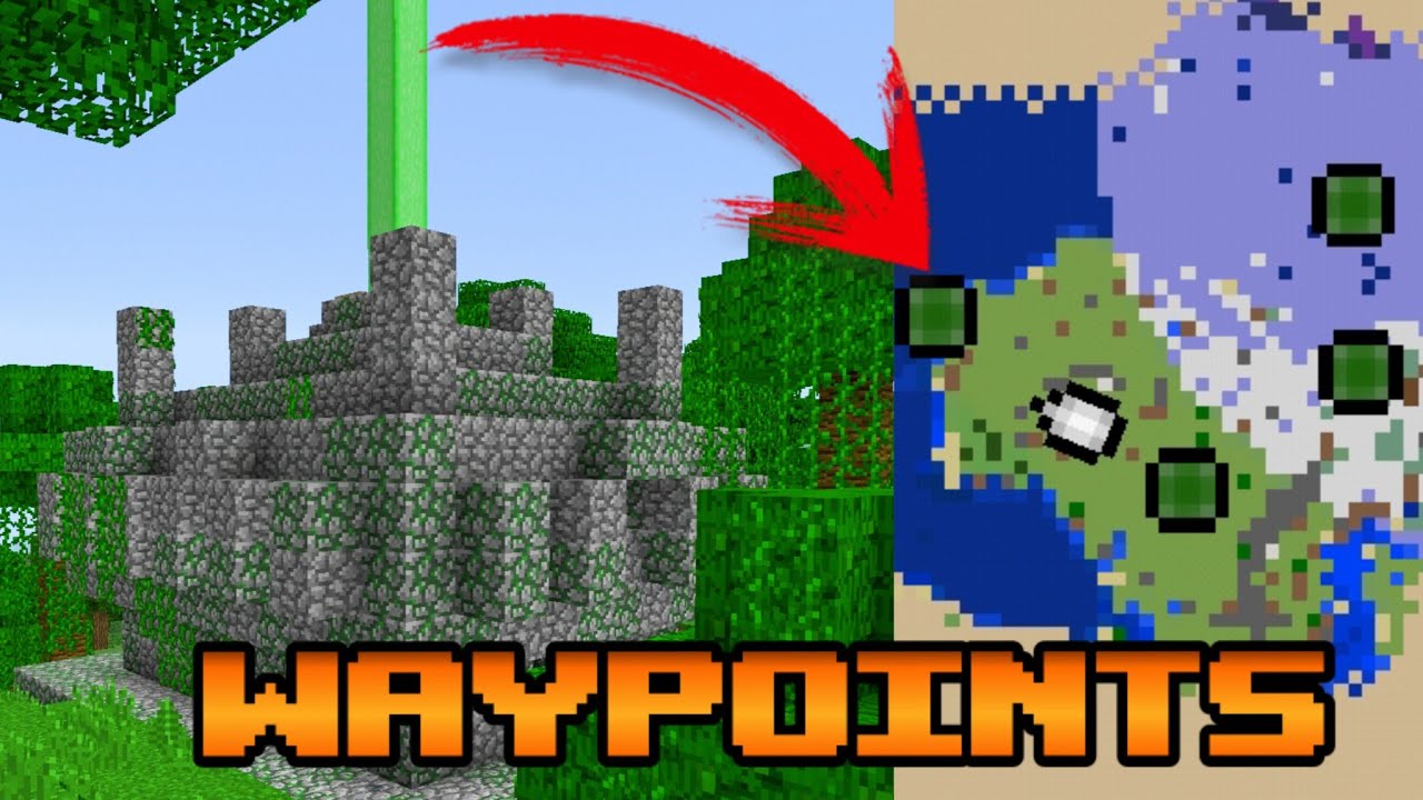 🤩Marca Puntos en el Mapa🎯| WayPoints Addon Minecraft PE 1.18 - YouTube