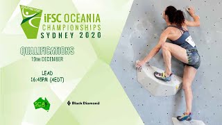 Combined Qualification - Lead - IFSC Oceania Championships Sydney 2020