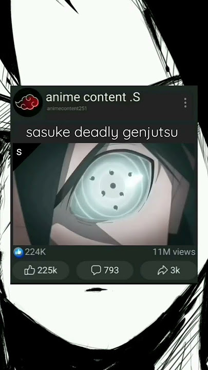 sasuke genjutsu mematikan 🥶 #shorts #viral #naruto