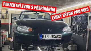 Mazda MX5 Miata 1.6 - zakázkový výfuk s přepínáním hlučnosti DCar.cz