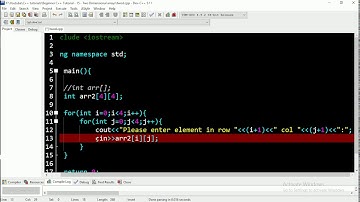 Absolute Beginner  C++ Tutorials  - 15  - Two Dimensional Array