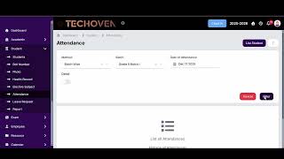 How to Take Student Attendance in School ERP | TechOven ERP Tutorial