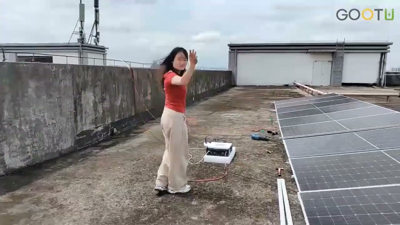 GOOTU Solar Inverter Powers Cordless Drill with Solar Panels: Off-Grid & Power Outage Solution