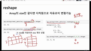 머신러닝 입문 강좌 | TEAMLAB X Inflearn | 3-3 numpy - Handling shape