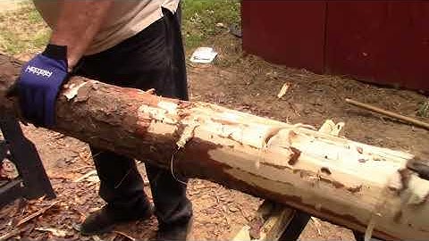 debarking logs