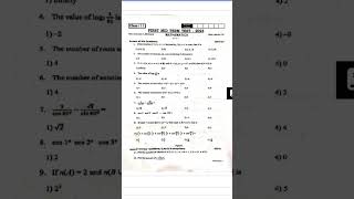 11th standard mathematics first midterm exam question paper 2024