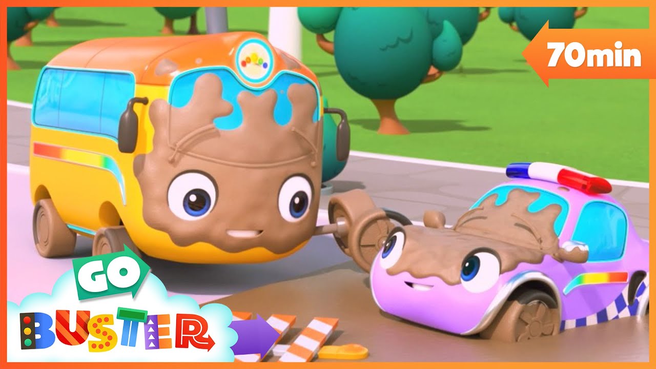 Buster, Scout, and the SUPER LOUD Siren! Go Buster - Bus Cartoons ...
