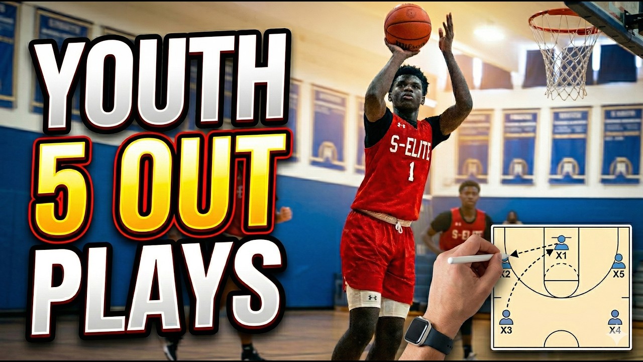 Top 5 Youth 5 Out Basketball Offense Plays - YouTube
