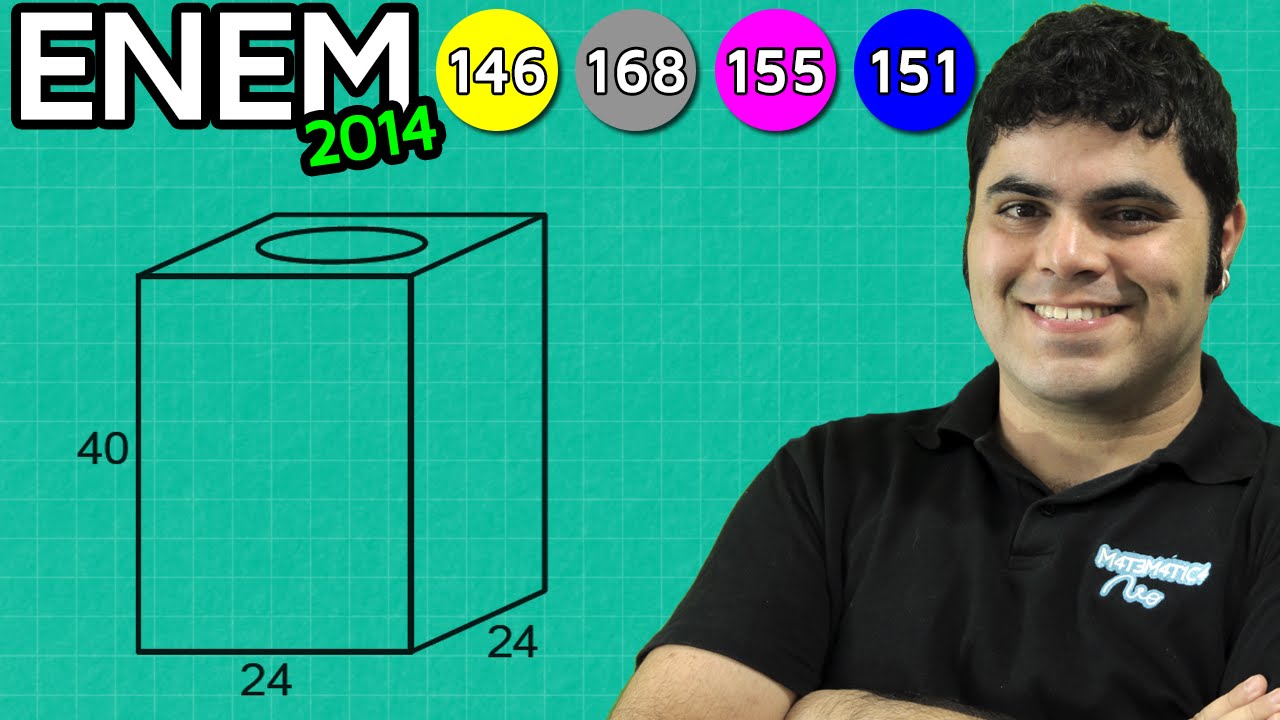 ENEM 2014 Matemática #16 - Volume do Paralelepípedo e Porcentagem