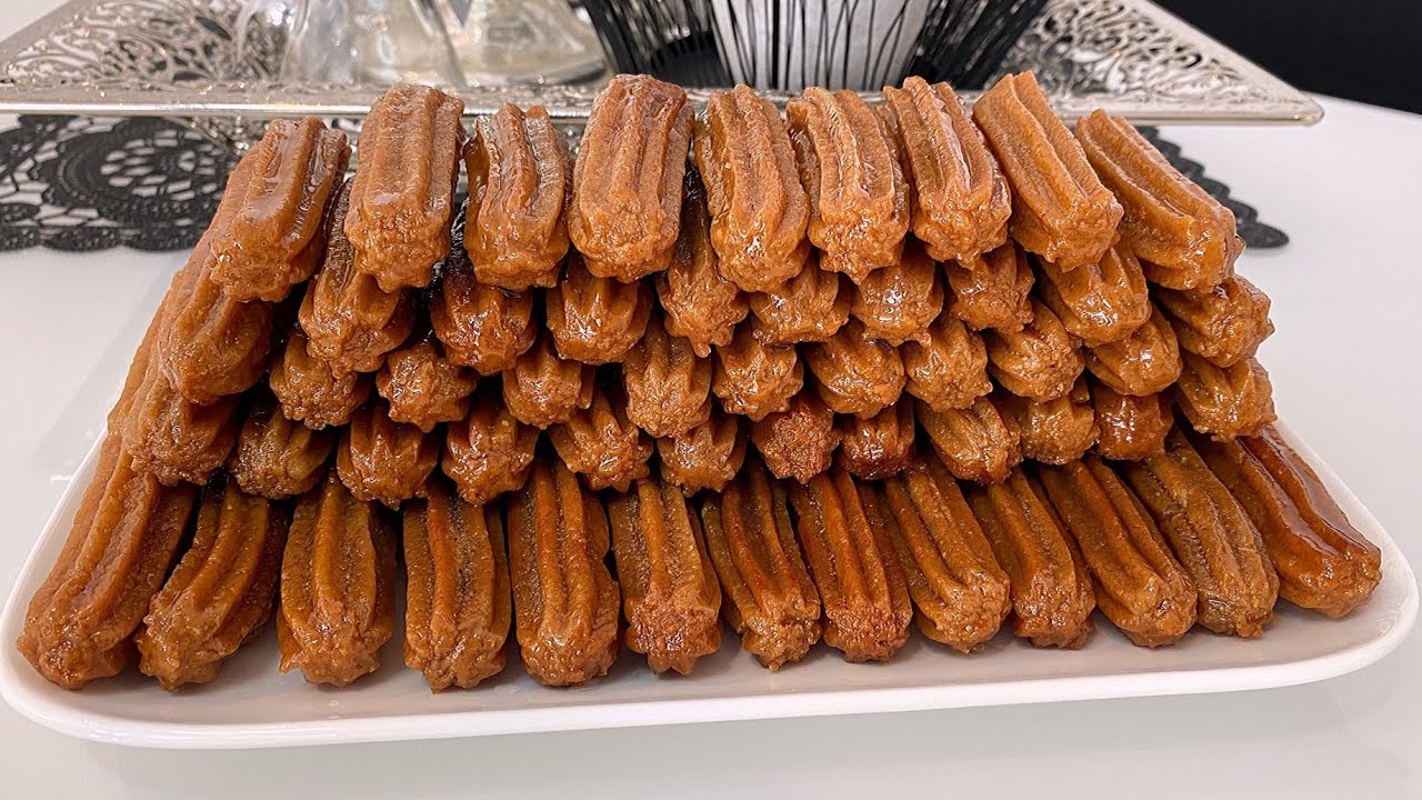 Lange Chebakia Azrabiya Zlabia (Tulumba) Marokkanisches Honig Gebäck Ramadan Rezept