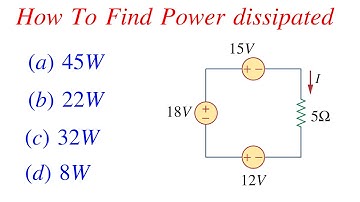 How To Find Dissipated Power in a Resistor || Circuit Analysis Solved Problem