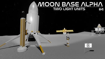 SimpleRockets 2 - Moon Base Alpha #4 - Two Lighting Units