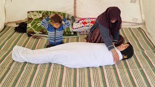 Nomadic Mother and Son Working on Agricultural Land to Make Money / Documentary