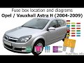 Fuse box location and diagrams: Opel Astra H (2004-2009)