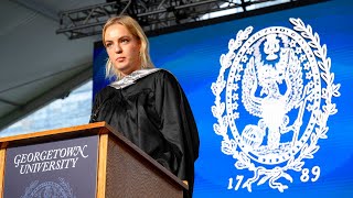 Dasha Navalnaya, Daughter Of Alexei Navalny, Speaks At Georgetown Sfs 2023 Commencement Ceremony