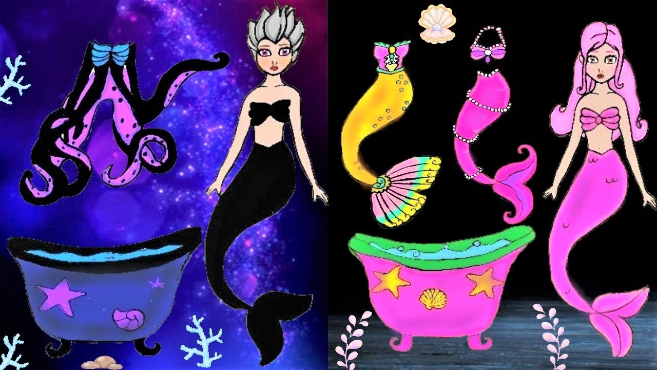 Paper Doll Mermaid Dress up YouTube