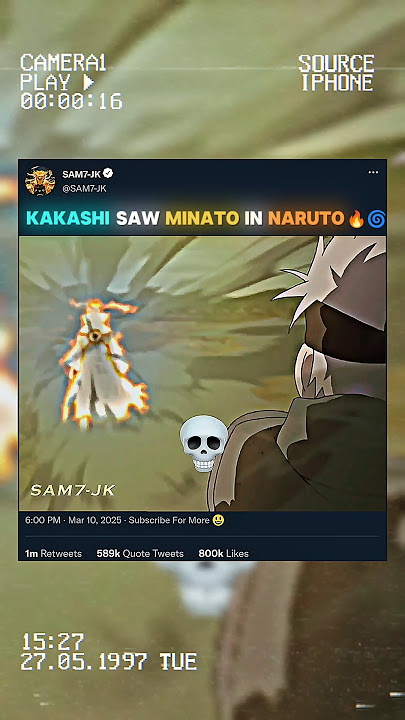 KAKASHI SAW MINATO SENSEI IN NARUTO 🌀🔥