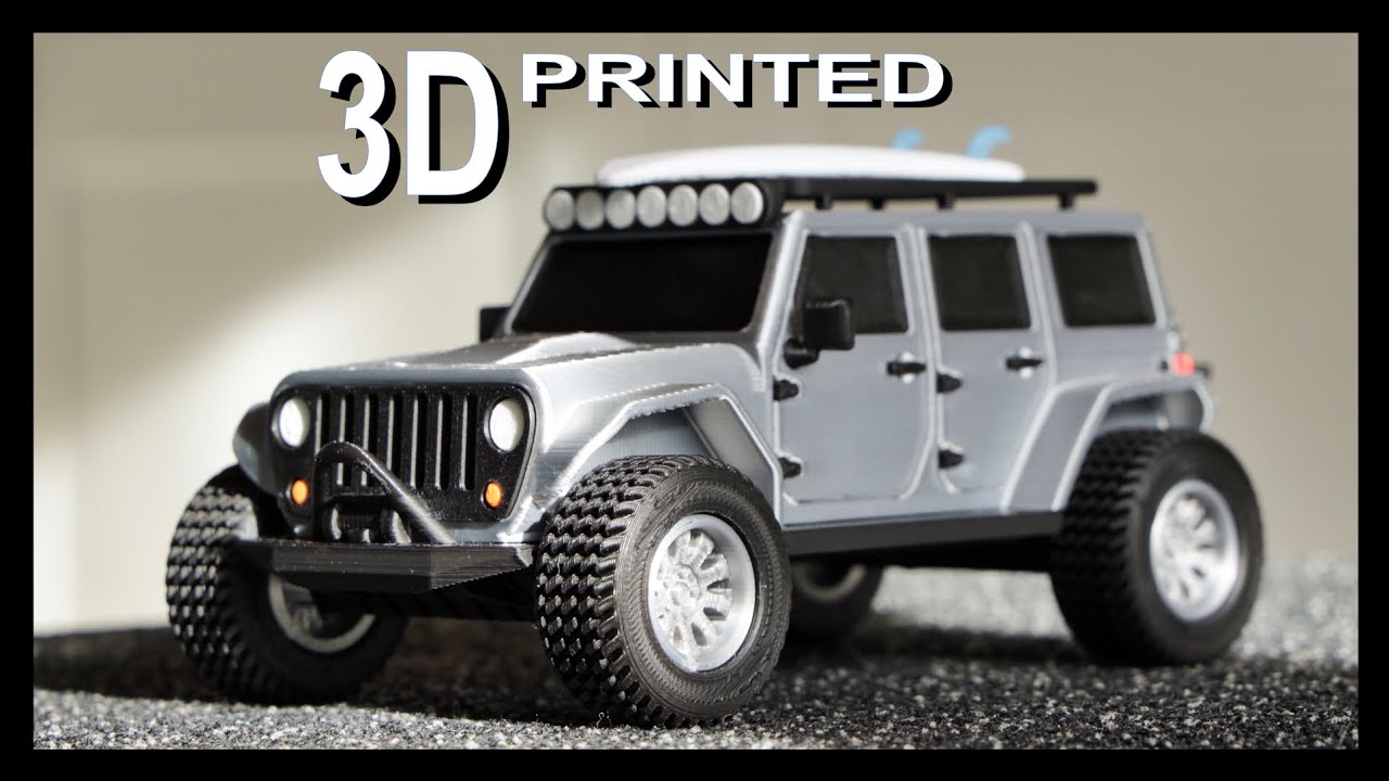 JEEP Wrangler - 52 parts, 5 color 3D-print - Free STL - YouTube