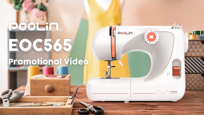 POOLIN Basic Sewing Machine with Multi-accessories Portable & Compact,  Suitable for Daily Sewing Needs Households EOC588