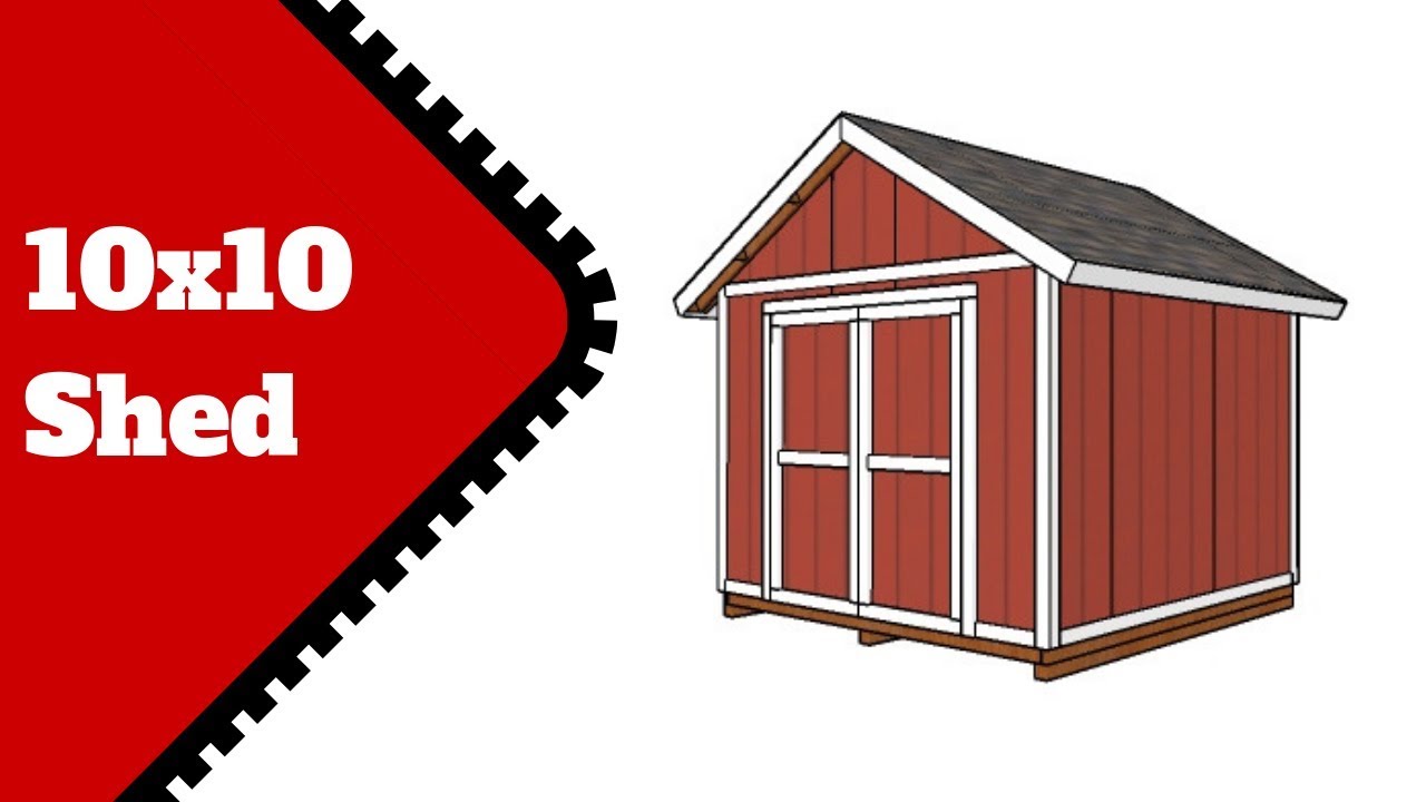 10x10 Shed Plans - YouTube