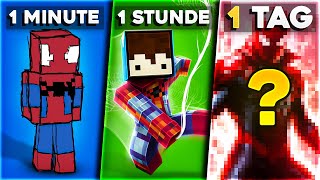 Ich code MINECRAFT SUPERHELDEN in 1 Minute, 1 Stunde und 1 Tag