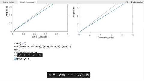 Ejemplos de calculo de error en estado estacionario y Simulación de Matlab.