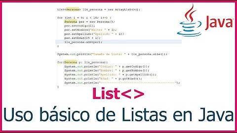 Uso básico de Listas en Java