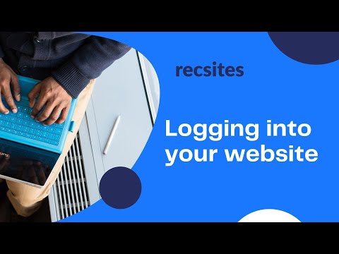 Logging into your website