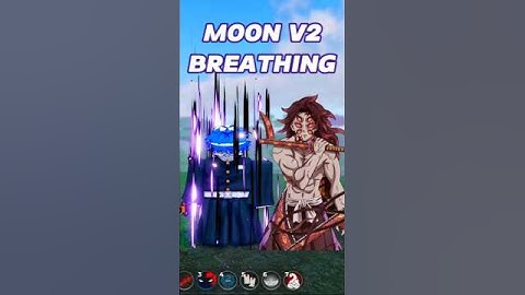 MOON v2 BREATHING SHOWCASE (Weak Legacy 2) #roblox #hungergamestiktok #demonslayer