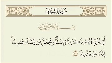 تلاوة للآيتين 49 و 50 من سورة الشورى