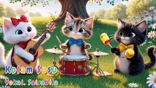 Lagu Anak KOLAM SUSU 🎵 Anak Kucing Lucu Warna Warni Bermain Musik Di Taman.