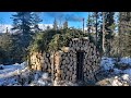 Building & Camping in a Bushcraft Log Cabin in the Alaskan Bush