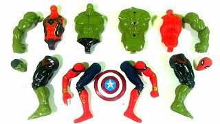 SUPERHEROES ASSEMBLE TOYS ~ HULK SMASH VS SPIDER-MAN AVENGERS TOYS