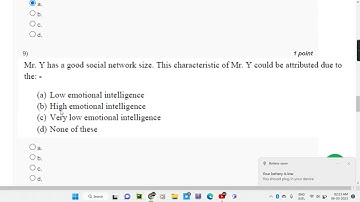 Emotional Intelligence | Assignment 6 | Week 6 | NPTEL Solutions | Most Accurate Answers