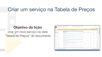 Vídeo Tutorial de PriMus - Criar um serviço na Tabela de Preços - ACCA software