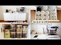 my home coffee & tea station tour + linea mini unboxing