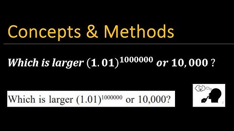 Which is larger (1.01)^(1000000) or 1000000 || Which is larger,`(1.01)^(1000000) or 10000`?