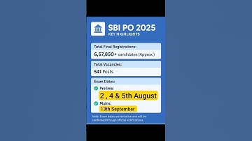 SBI PO 2025 | Form Fill UP | Total Registrations | Key Highlights