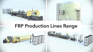 FRP Production Lines Range. Rebar, Mesh, Pipes, Profiles, Posts, Tanks, Silos.