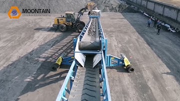 Radial telescopic conveyor stacker