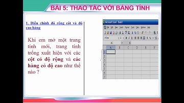 Bài giảng tin học lớp 7 bài 5 thao tác với bảng tính