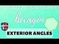 Find the exterior angles of a regular hexagon - YouTube