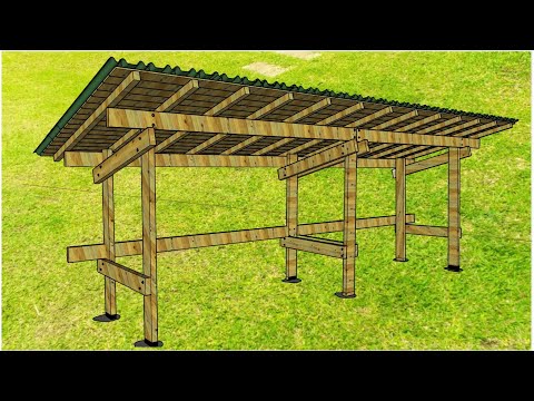 2013-09 Construction d'un abri à bois de chauffage - Vidéo Dailymotion