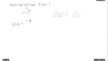 Derivative: Inverse Trig Functions (arccos)