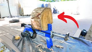 6.5 Ton Electric Log Splitter Real Test | Can It Actually Split 20' Logs?