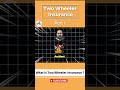 Part 1 What is two-wheeler insurance ? #shorts