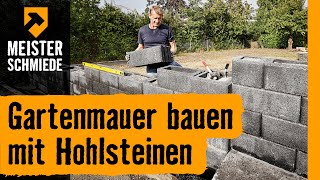 Gartenmauer bauen mit Hohlsteinen | HORNBACH Meisterschmiede