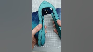 Blue Rhombus-Triangle Bag #asmr #leather #smallbusiness