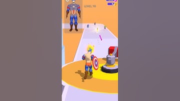 Mashup hero 3D gameplay walkthrough Marvel Avengers ANDROID, IOS MOBILE CAPTAINAMERICA #SHORTS GAMES